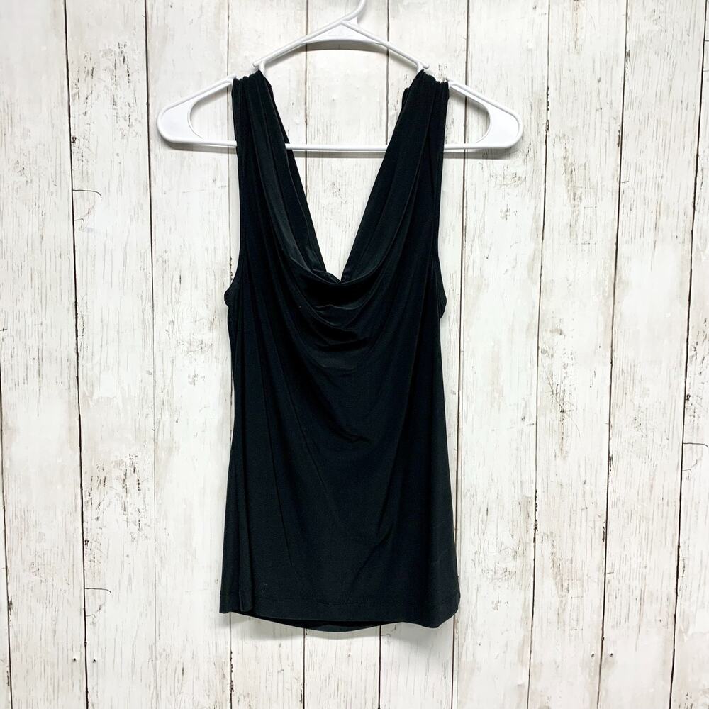 The Limited Shirt Women Size‎ Small Black Scoop Cowl Neck Sleeveless Tank Blouse